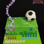 Soccer and Butterfly Cake
