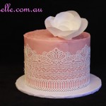 Lace and Flower cake
